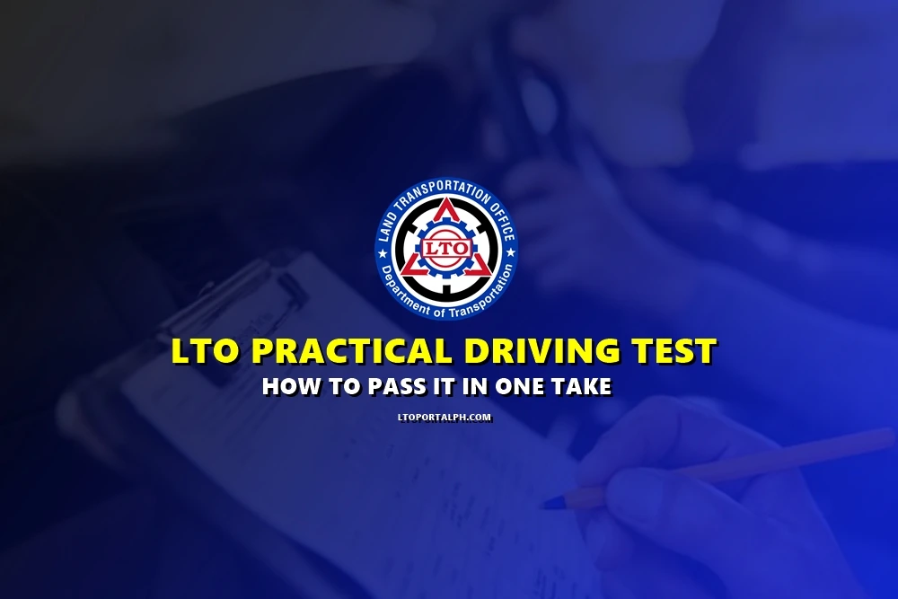 An LTO examiner during the practical driving test